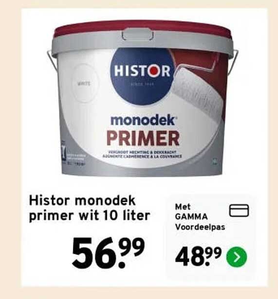 Histor monodek primer wit 10 liter