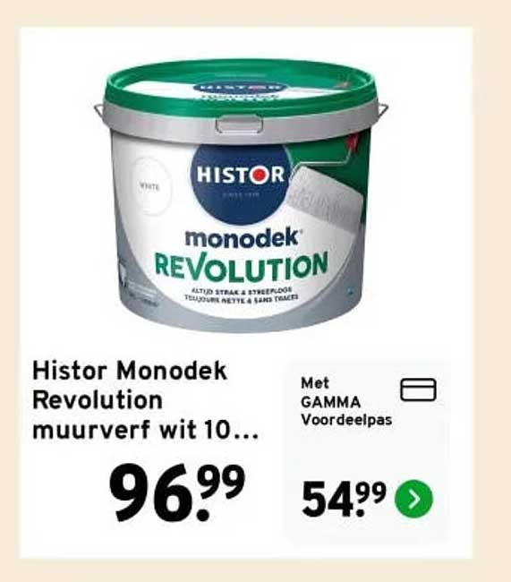 Histor Monodek Revolution muurverf wit 10...