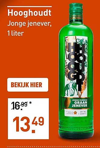 Hooghoudt Jonge jenever, 1 liter