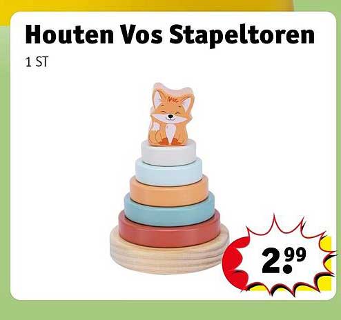 Houten Vos Stapeltoren 1 ST