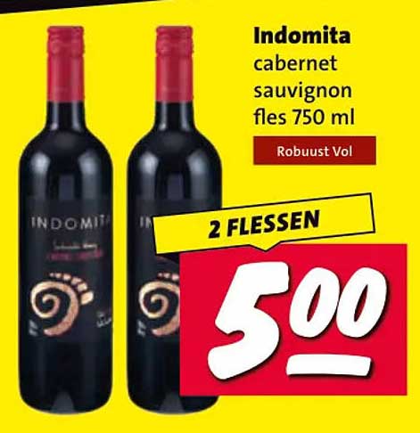 Indomita cabernet sauvignon fles 750 ml Robuust Vol 2 flessen