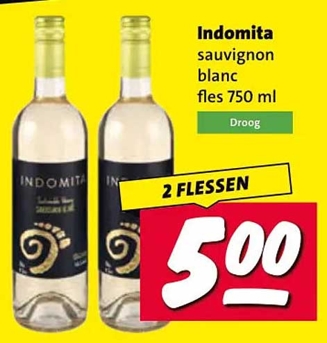 Indomita sauvignon blanc fles 750 ml 2 FLESSEN