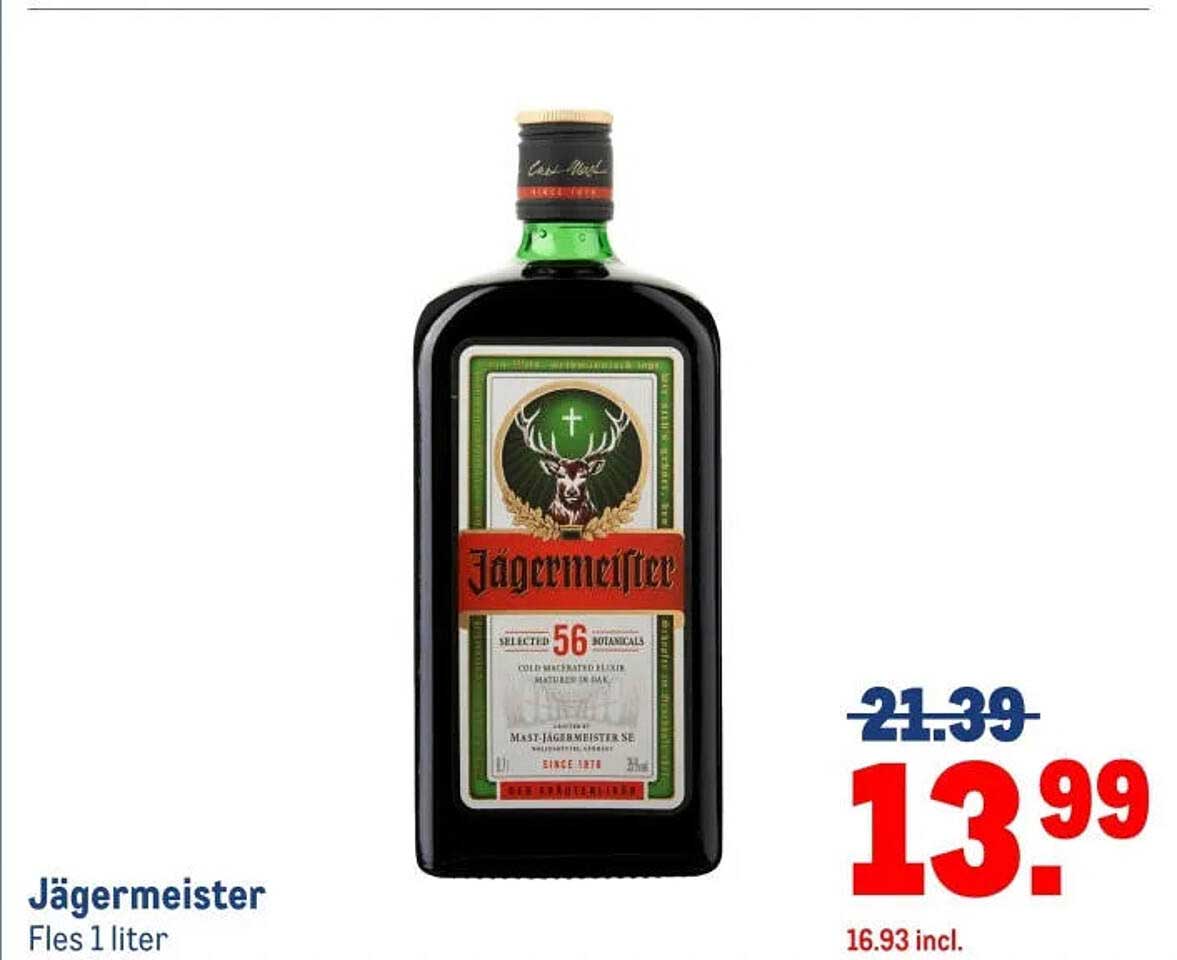 Jägermeister Fles 1 liter