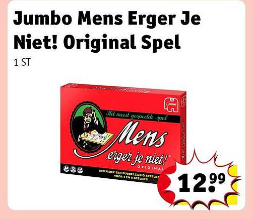 Jumbo Mens Erger Je Niet! Original Spel