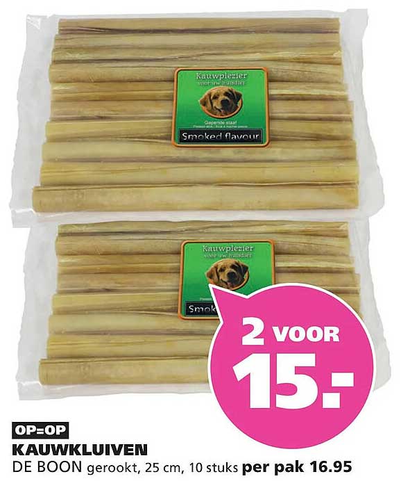 KAWKUIVEN DE BOON gerookt, 25 cm, 10 stuks per pak 2 voor 15:-