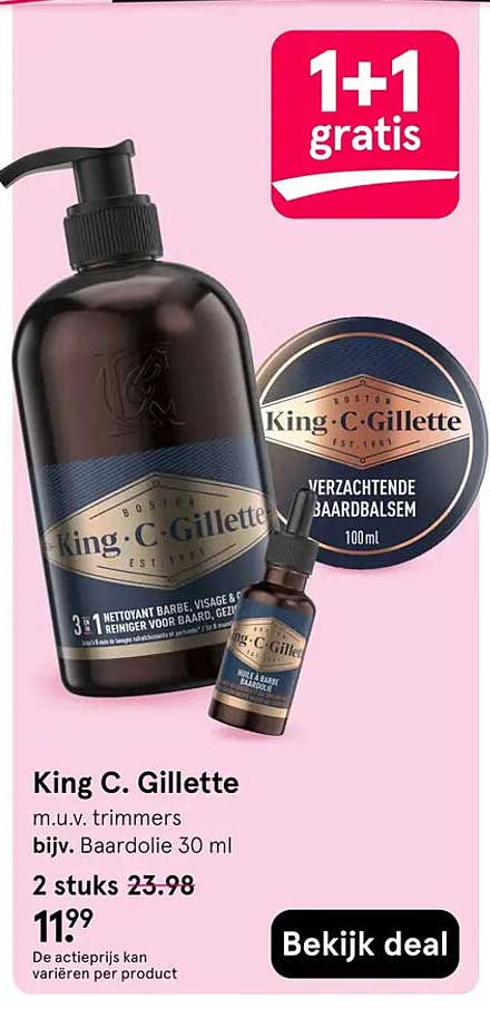 King C. Gillette 1+1 gratis