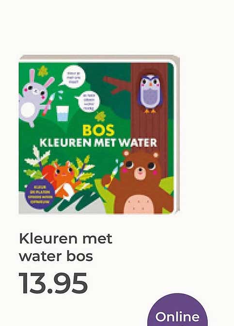 Kleuren met water bos