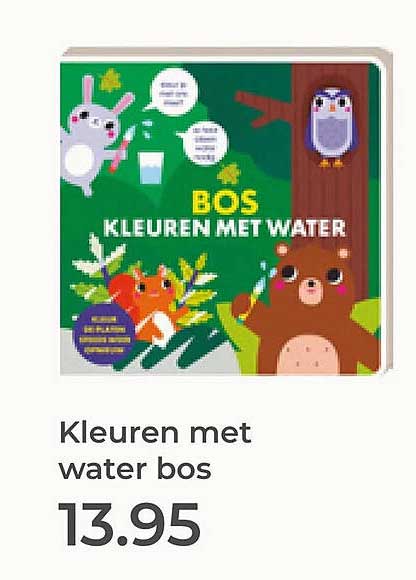 Kleuren met water bos