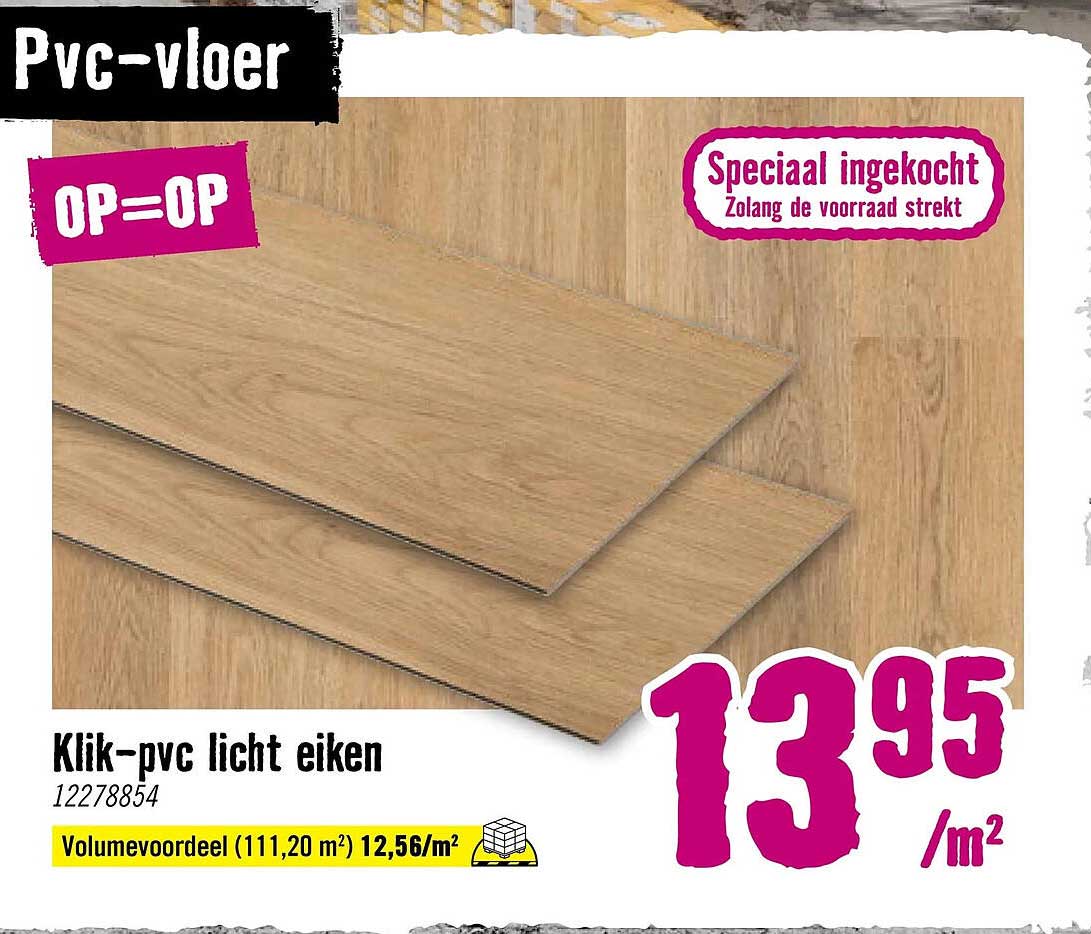 Klik-pvc licht eiken