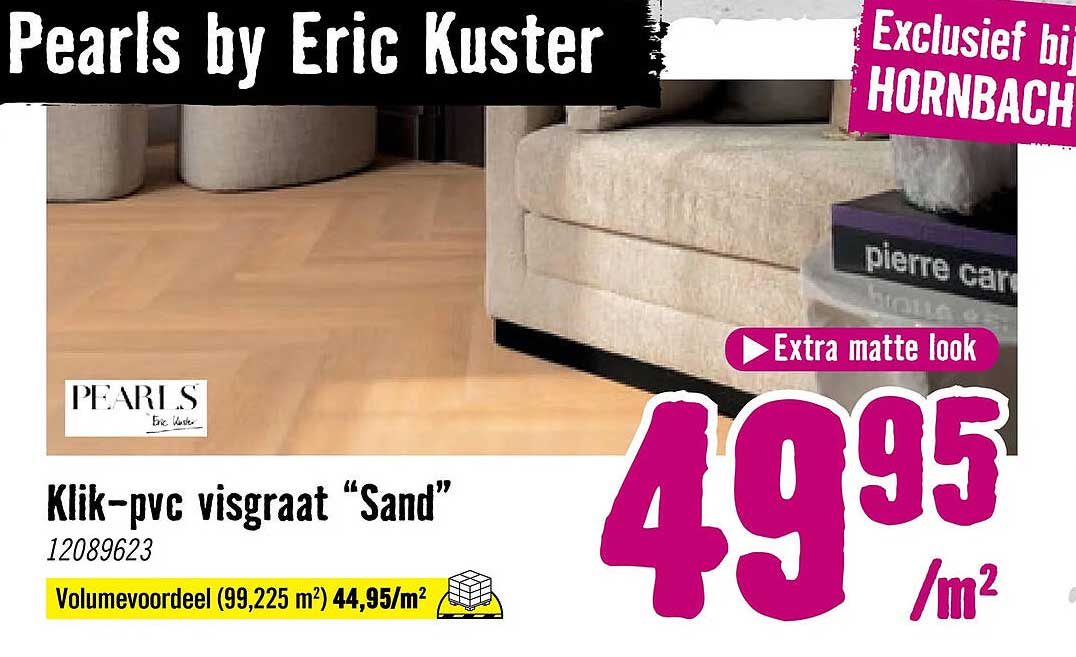 Klik-pvc visgraat “Sand”