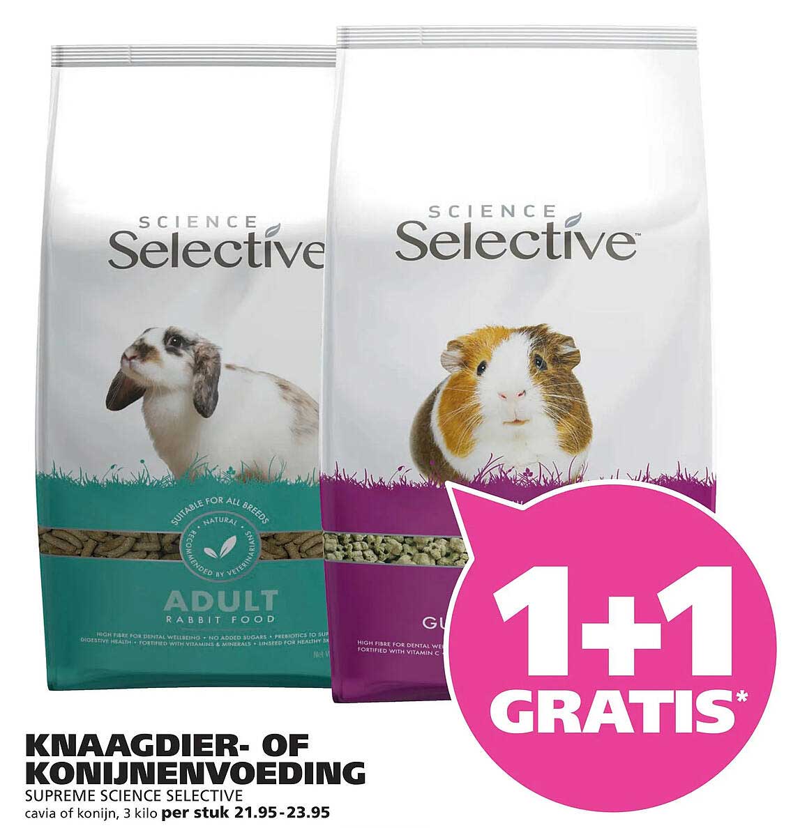 Knaagdier- of konijnenvoeding Supreme Science Selective 1+1 gratis