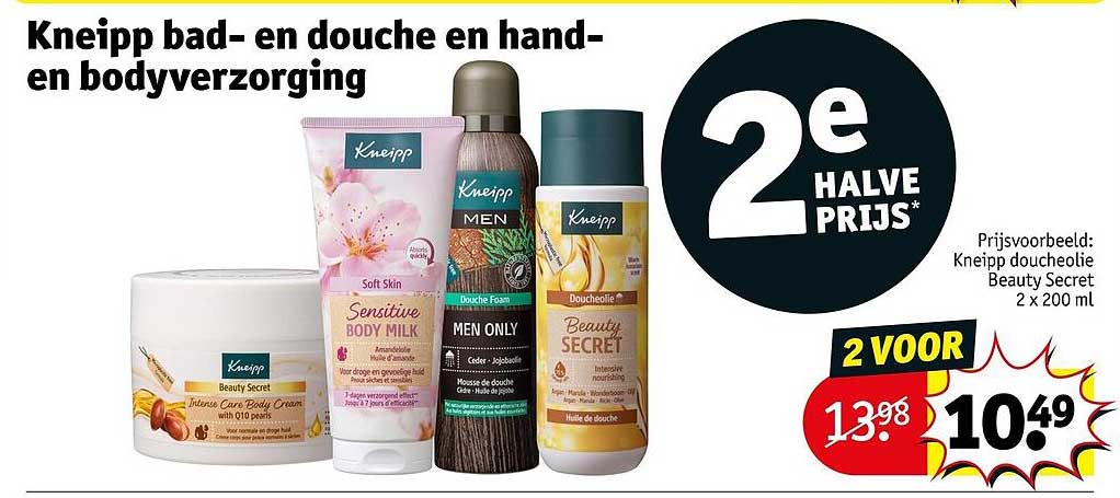 Kneipp bad- en douche en hand- en bodyverzorging 2e halve prijs