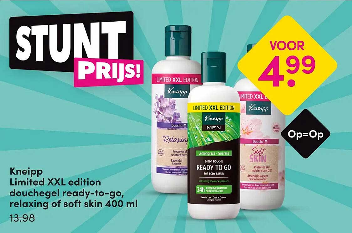 Kneipp Limited XXL edition douchegel ready-to-go, relaxing of soft skin 400 ml