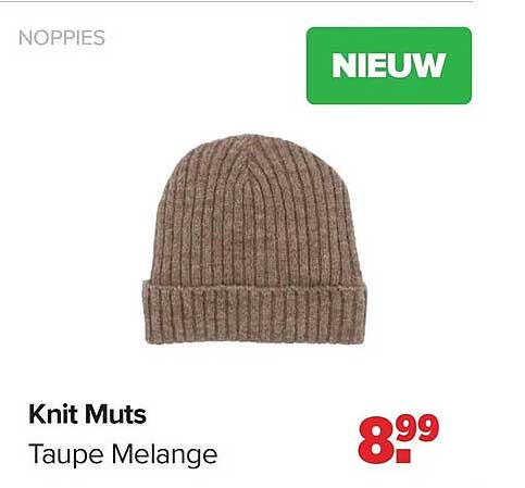Knit Muts Taupe Melange