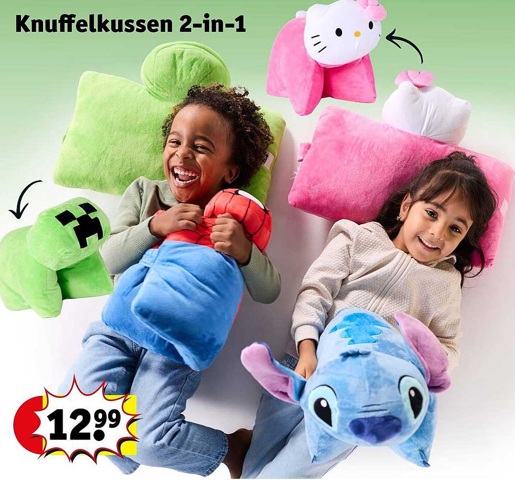 Knuffelkussen 2-in-1