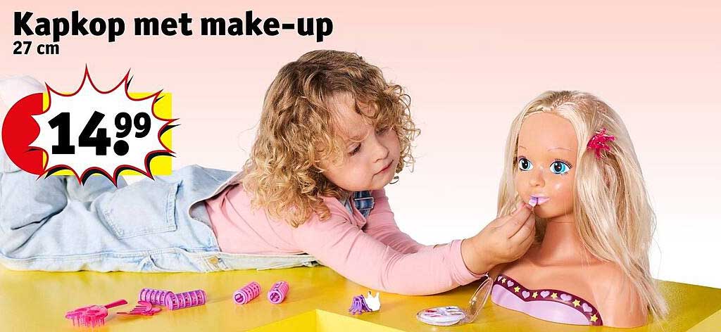 Kopkap met make-up 27 cm