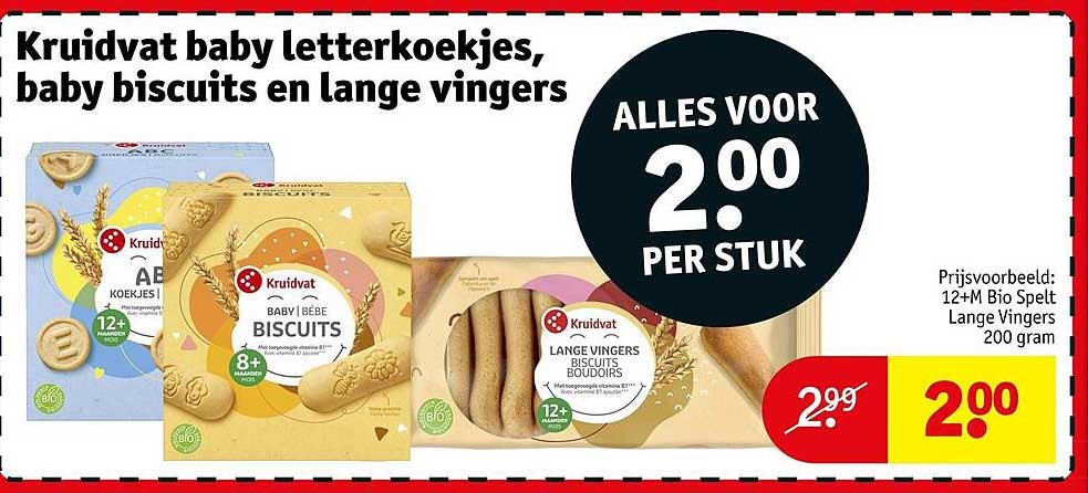 Kruidvat baby letterkoekjes, baby biscuits en lange vingers
