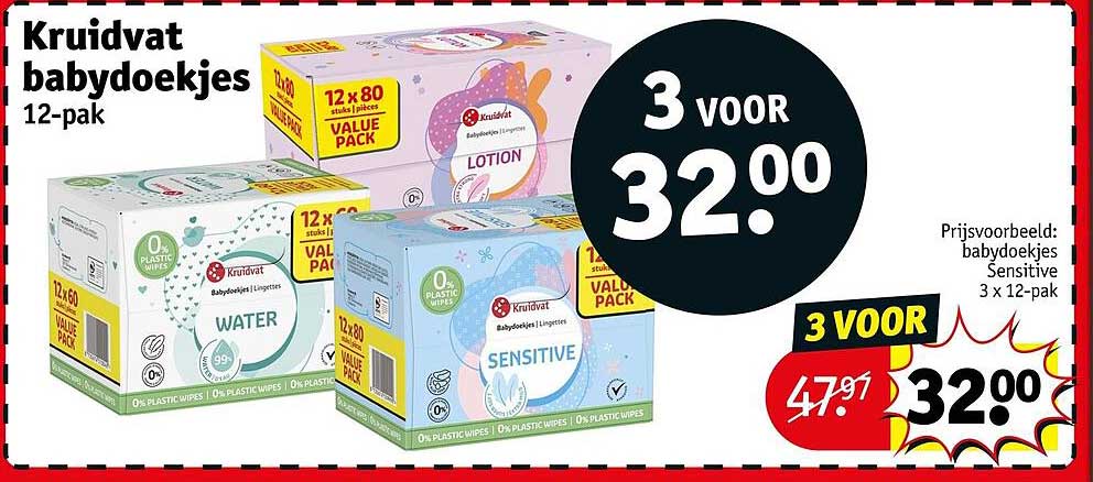Kruidvat babypdoekjes 12-pak