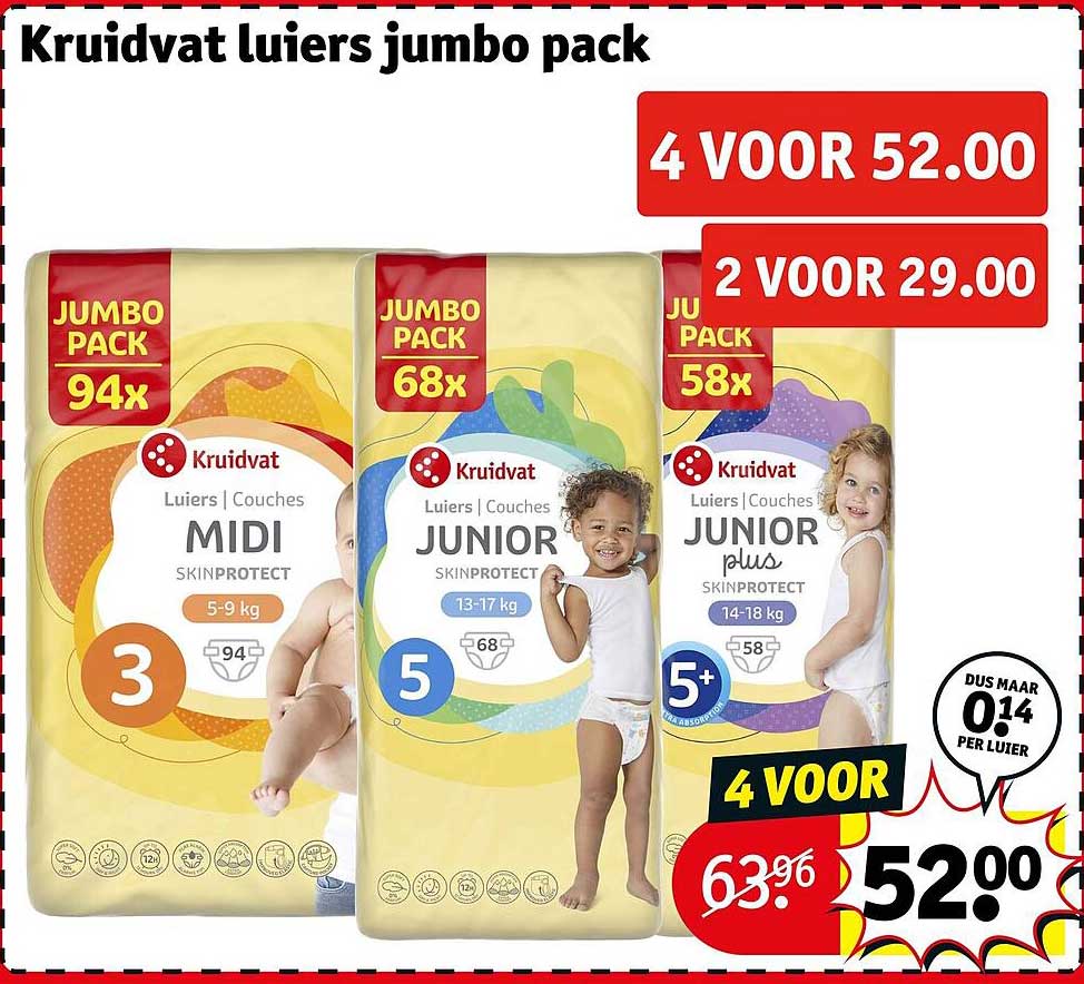 Kruidvat luiers jumbo pack