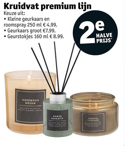 Kruidvat premium lijn 2e halve prijs