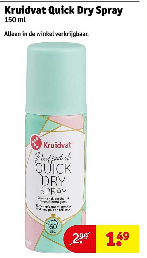 Kruidvat Quick Dry Spray 150 ml
