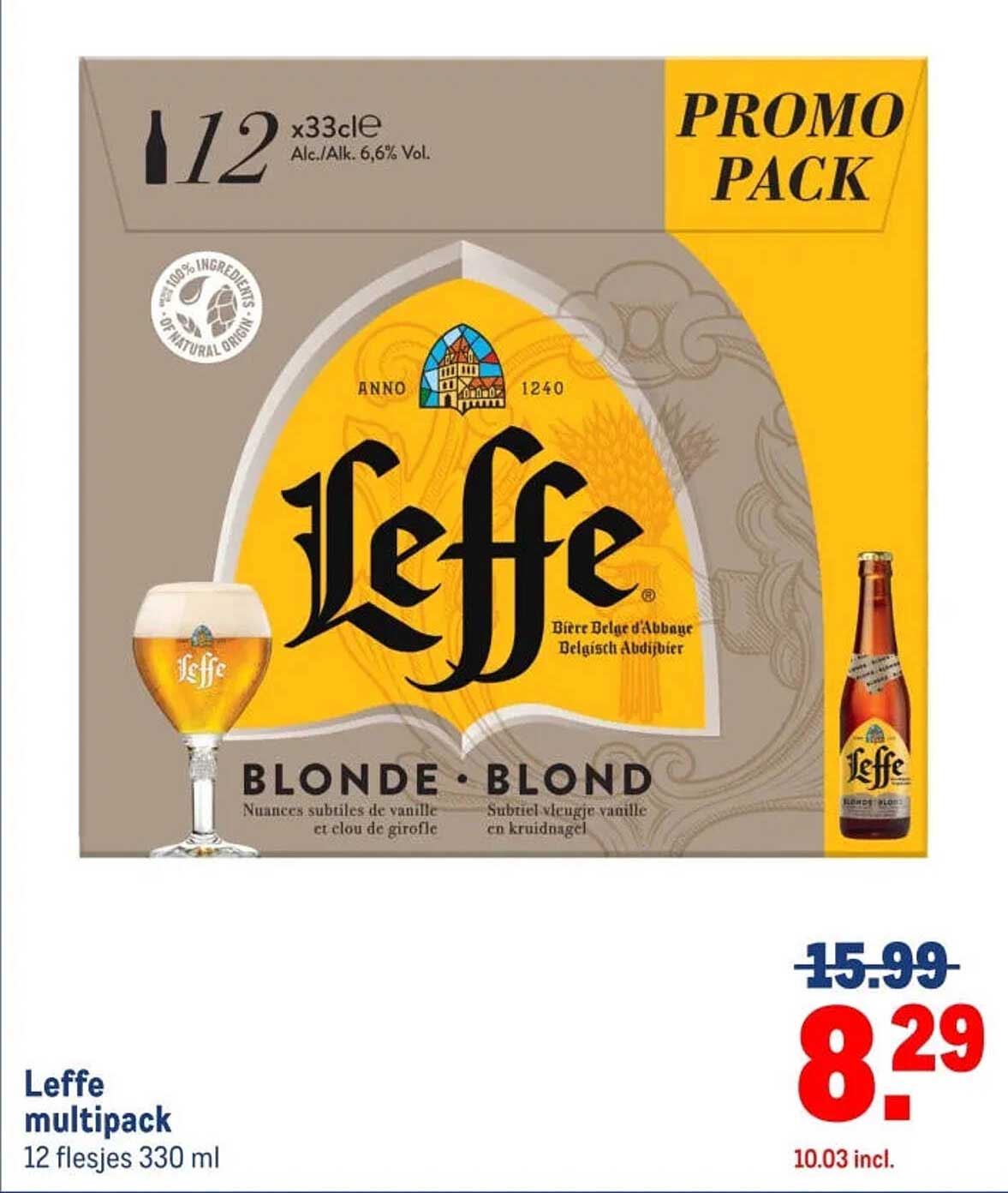 Leffe multipack 12 flesjes 330 ml