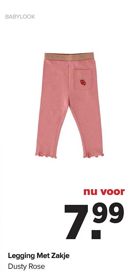 Legging Met Zakje Dusty Rose