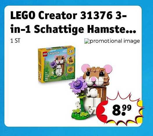 LEGO Creator 31376 3-in-1 Schattige Hamste...