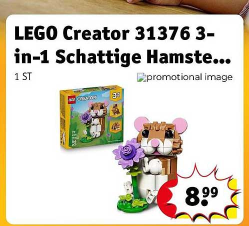 LEGO Creator 31376 3-in-1 Schattige Hamste...