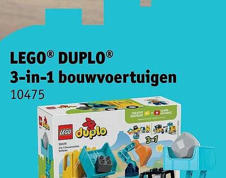 LEGO DUPLO 3-in-1 bouwvoertuigen 10475