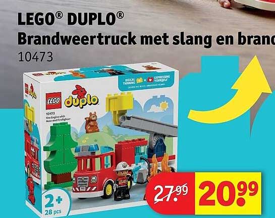 LEGO® DUPLO® Brandweertruck met slang en brandweerauto 10473