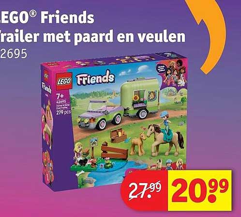 LEGO® Friends trailer met paard en veulen