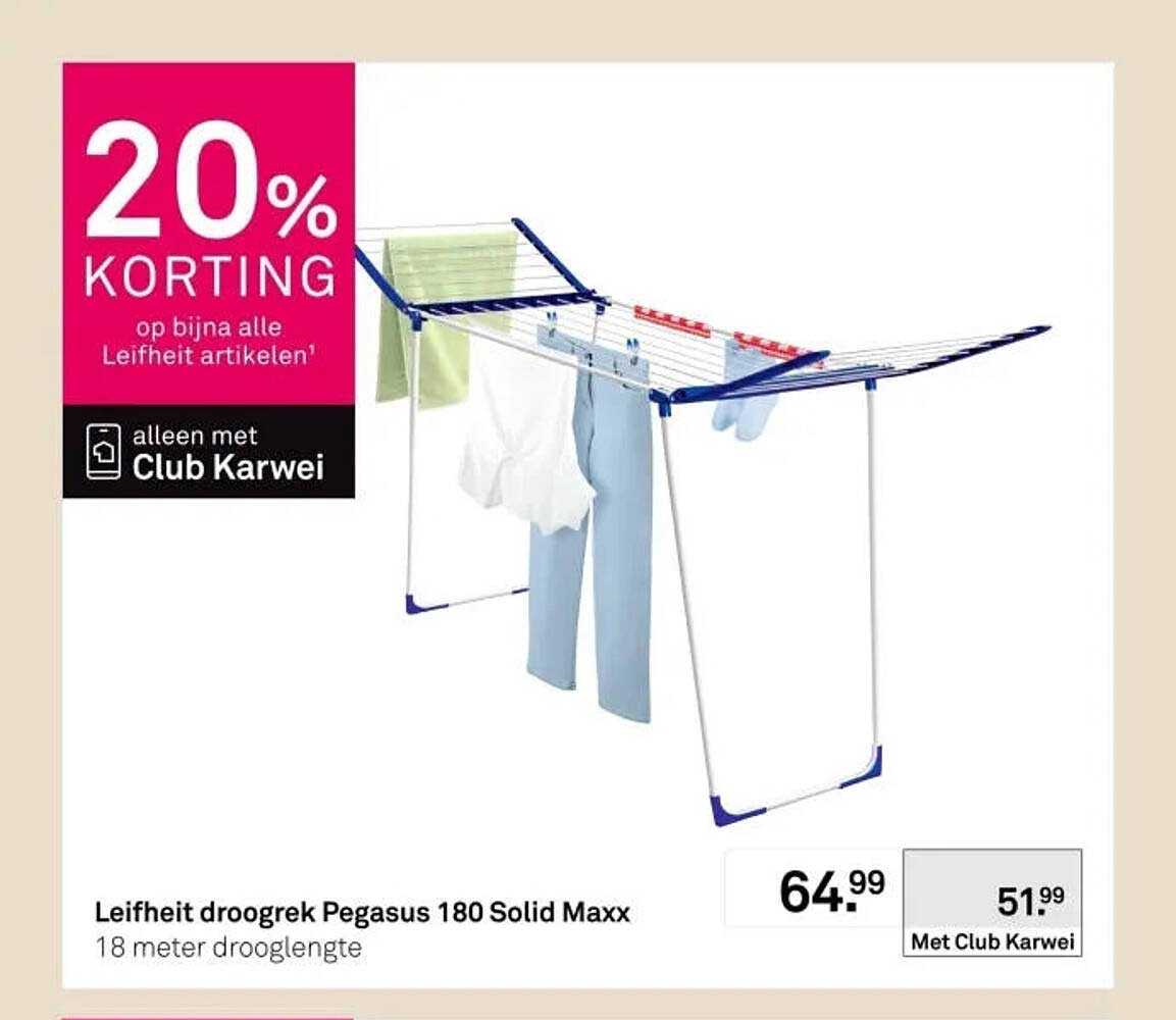 Leifheit droogrek Pegasus 180 Solid Maxx