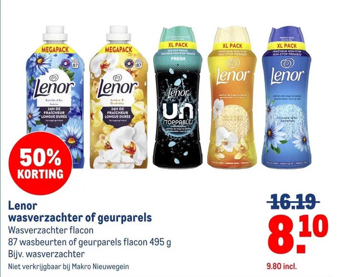 Lenor wasverzachter of geurparels