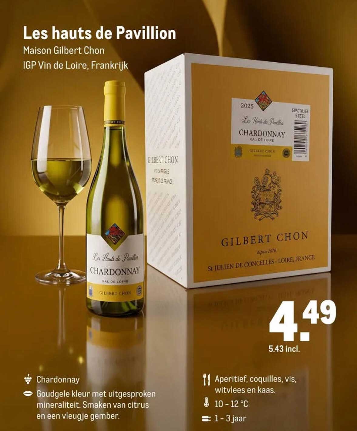 Les hauts de Pavillion Maison Gilbert Chon IGP Vin de Loire, Frankrijk