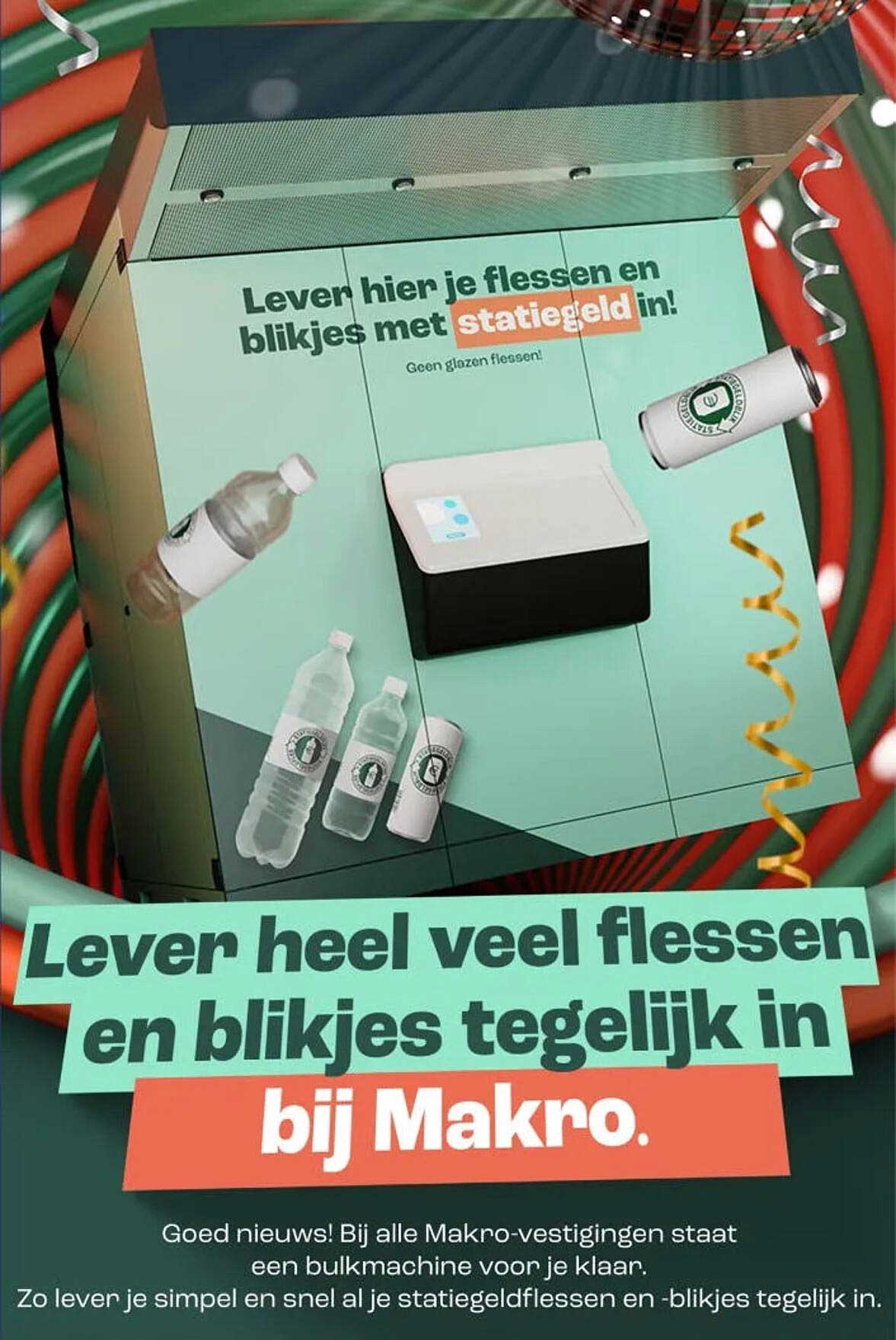 Lever hier je flessen en blikjes met statiegeld in!