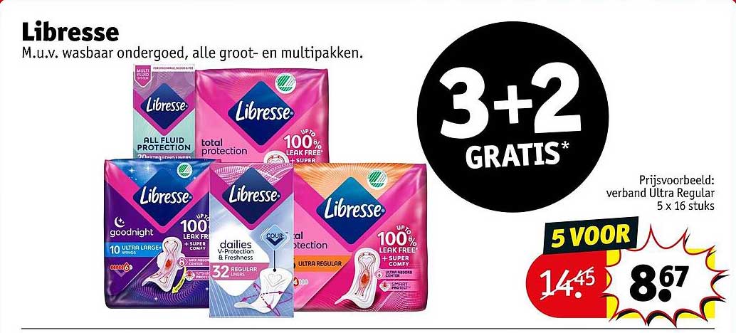 Libresse 3+2 GRATIS*