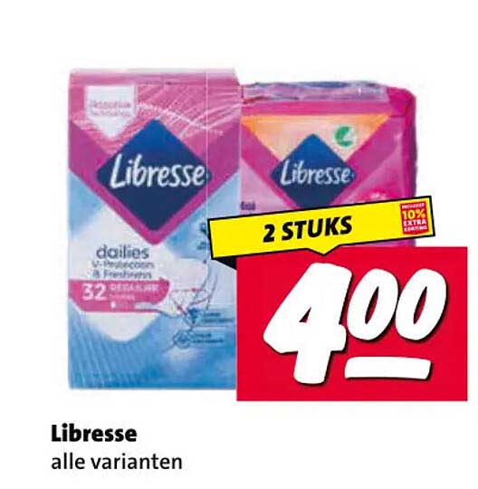 Libresse alle varianten 2 STUKS