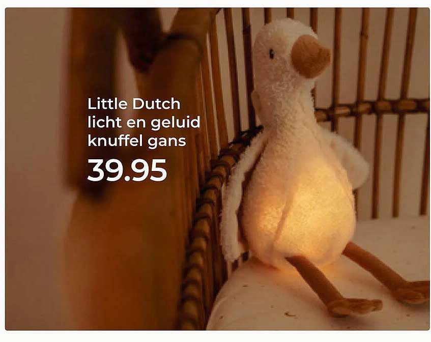 Little Dutch licht en geluid knuffel gans