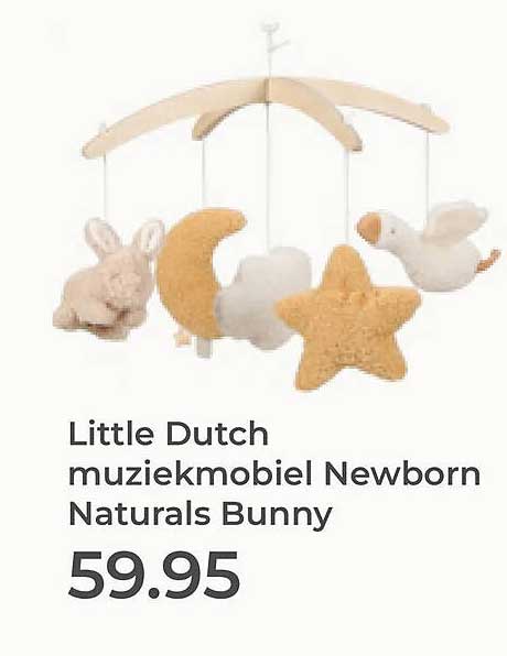 Little Dutch muziekmobiel Newborn Naturals Bunny