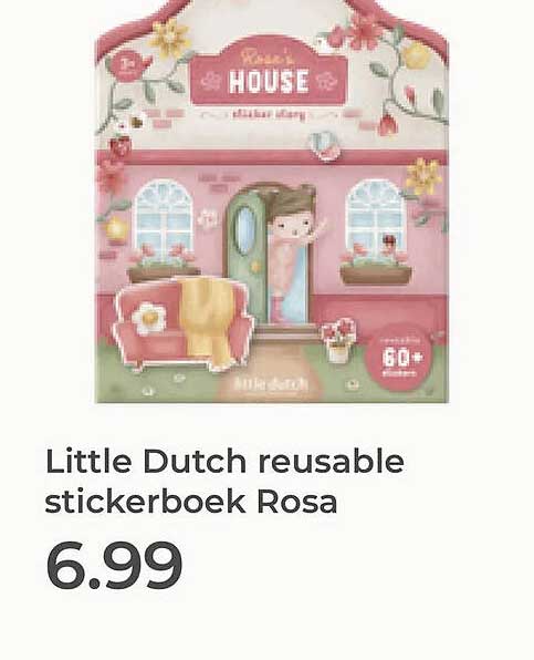 Little Dutch reusable stickerbook Rosa