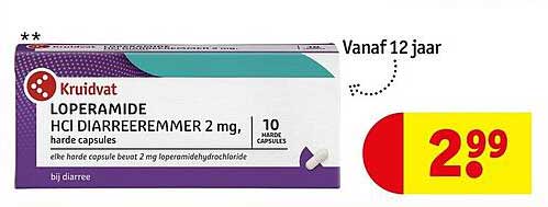 LOPERAMIDE HCl DIARREEMMER 2 mg, harde capsules