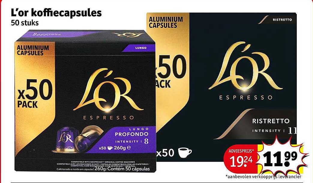 L’or koffiecapsules 50 stuks
