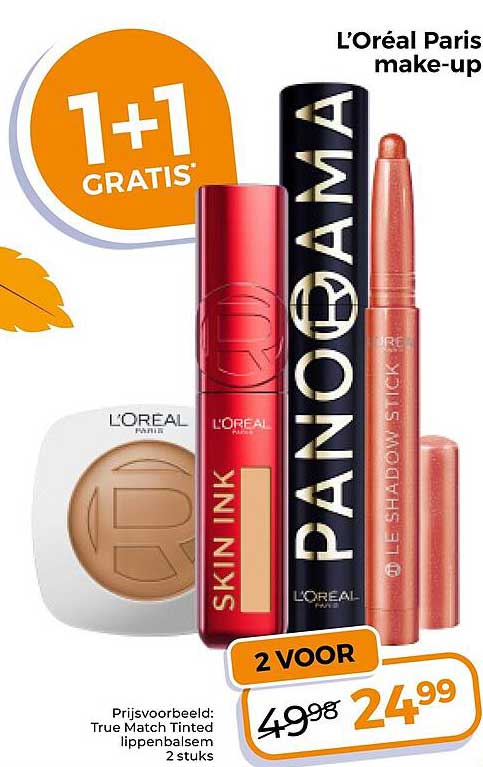 L'Oréal Paris make-up 1+1 gratis