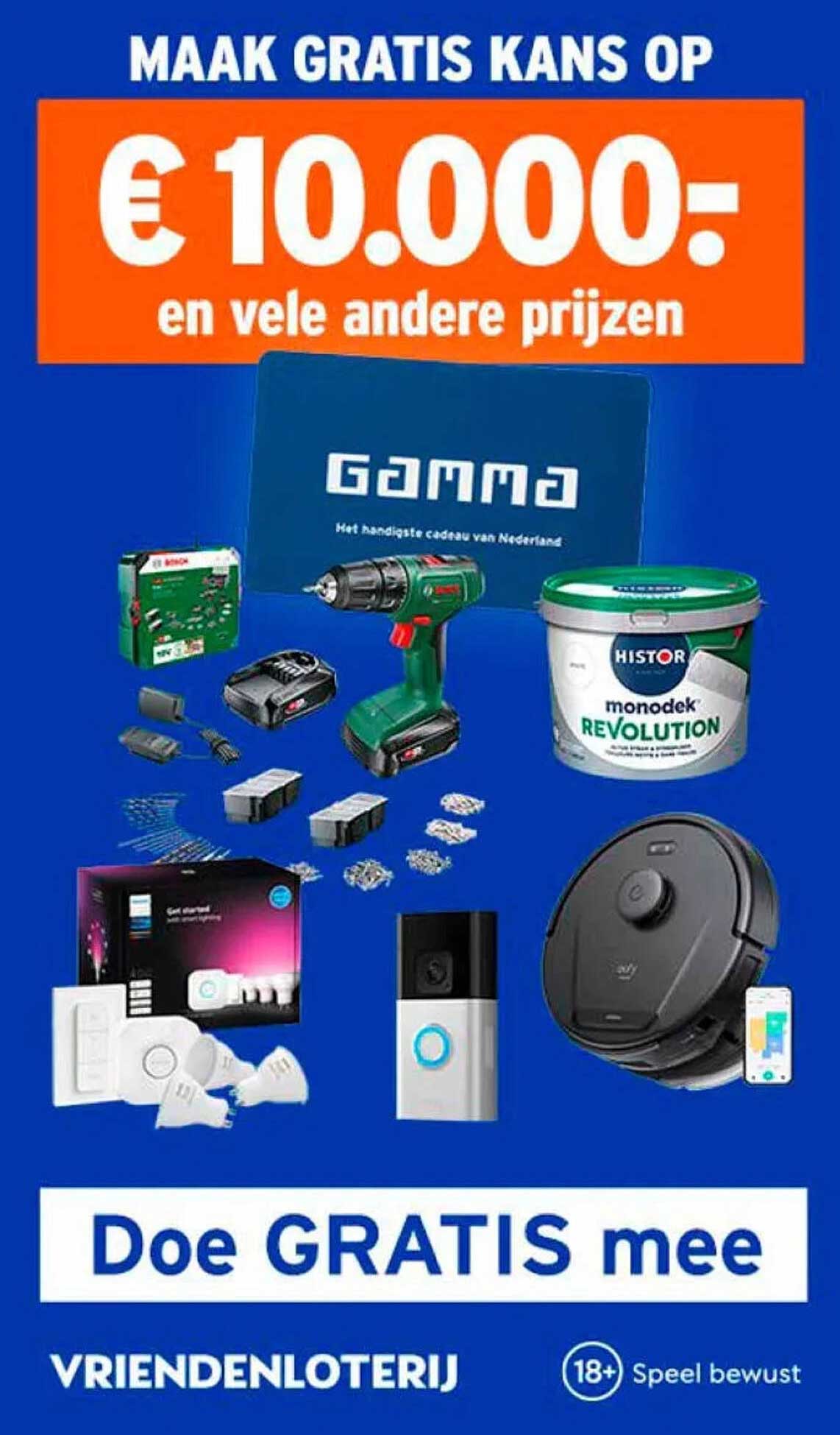 Maak gratis kans op € 10.000,- en vele andere prijzen Doe GRATIS mee