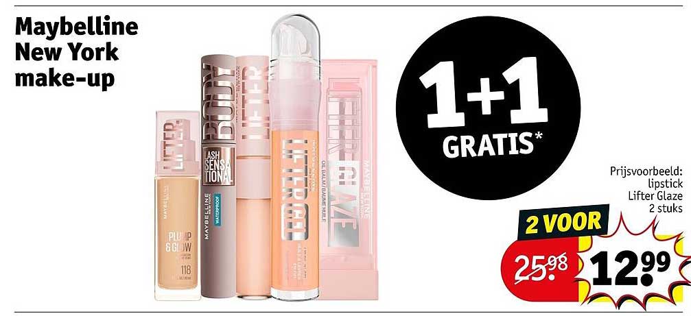 Maybelline New York make-up 1+1 gratis