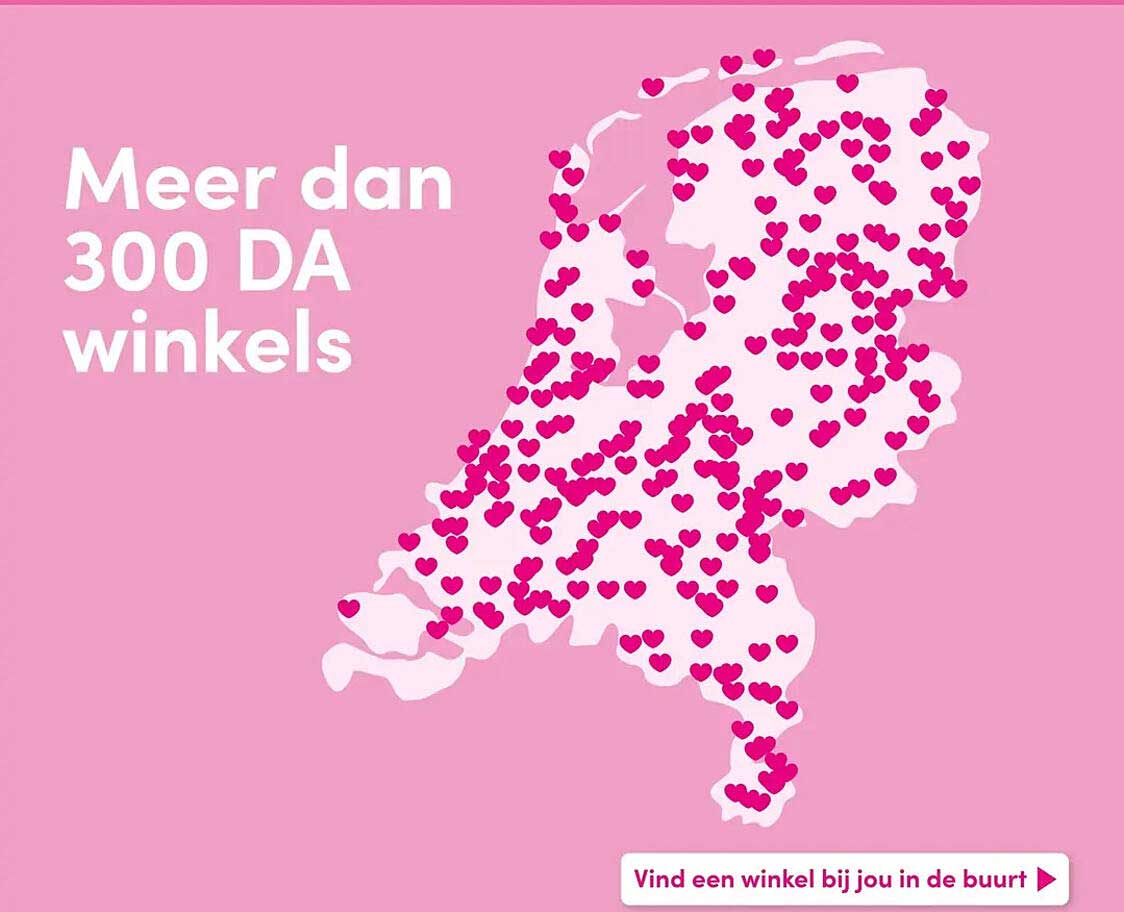 Meer dan 300 DA winkels