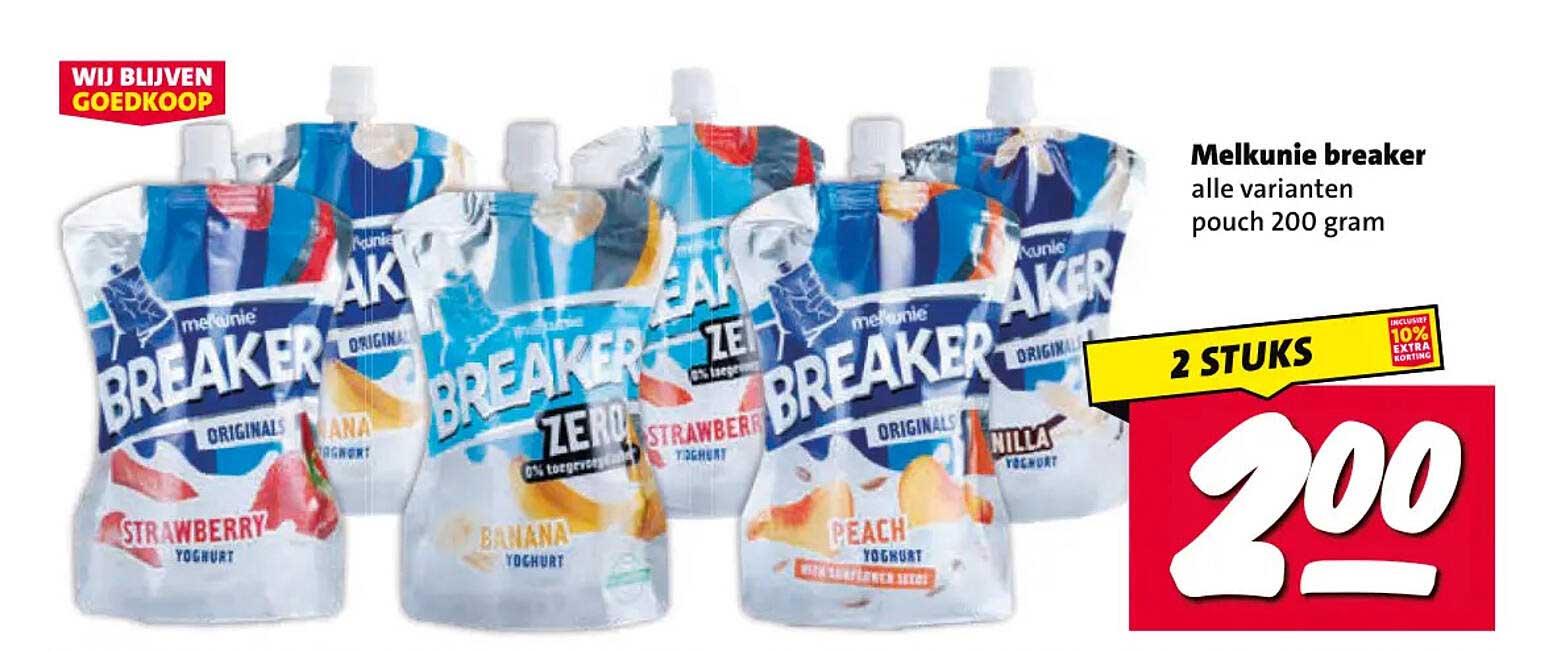 Melkunie breaker alle varianten pouch 200 gram 2 stuks