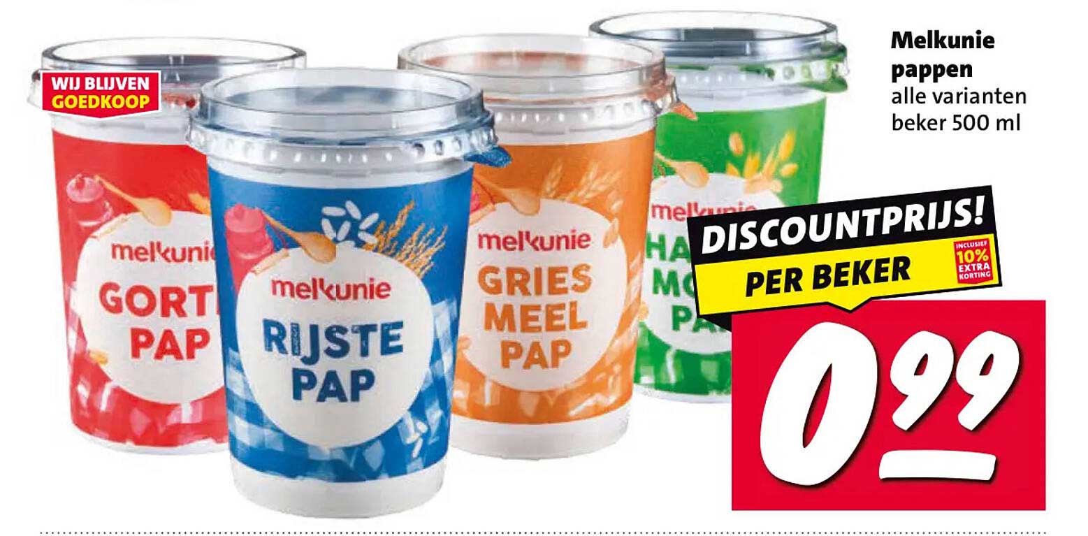 Melkunie pappen alle varianten beker 500 ml
