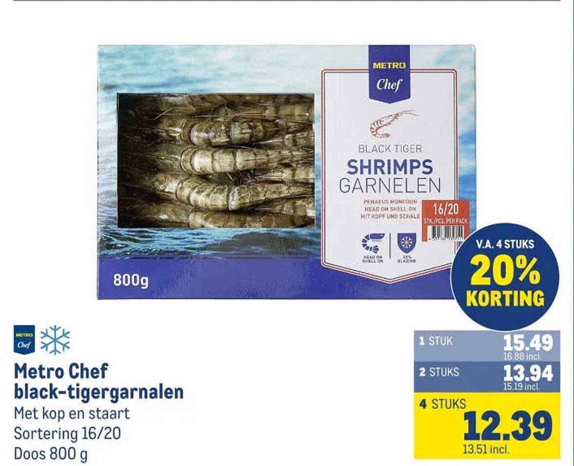 Metro Chef black-tigergarnalen